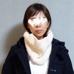 ◆新作 ◆あったか手編みのスヌード・ネックウォーマー＊オフホワイト・茜色・ダークグレー＊