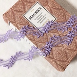 1m 花 葉っぱ フラワー ケミカルレース ブレード パープル BK191126 ハンドメイド 手芸 素材 材料 DIY