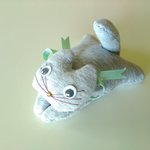 ねこクリップ  グレー　[0604-7]