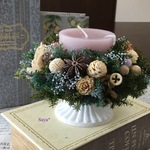 * Christmas  Candle Arrangment * ③ クリスマスキャンドルアレンジメント　リース