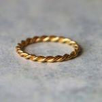 SALE＊シンプル＊ロープ　指輪＊9号　GP
