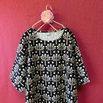 ◆SALE◆北欧 木の実 ゆったりワンピース　黒 