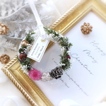 Xmas✤ アロマ・ボタニカルリングサシェ wreath【green flower】