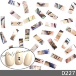 ネイル パーツ 極薄 長方形 天然 シェル フレーク 30個 (D227)