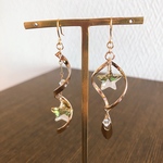星の導き☆*。イヤリング.ピアス ルミナスグリーン