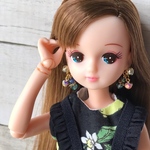 リカちゃんピアス（グリーンパール）
