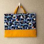 【はたらく車】裏キルティング レッスンバッグ