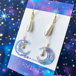 オーロラの三日月ピアス＊イヤリング1