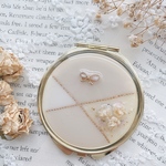  milky beige*｡ﾟflower mirror