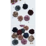 送料無料  8個 花パーツクラフト レザー 全8色 C011-6