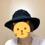 フィットする日よけ帽子　ブラック