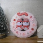17雪だるまのクリスマスリース