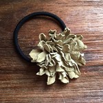 革花のヘアゴム Lサイズ(太ゴム) ベージュ