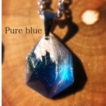 Wood teardrop✴︎Pure blue