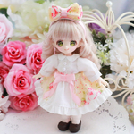 パステルパールのワンピースＡ イエロー　オビツ11  服