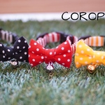 再販‼ドットとストライプの猫ちゃん首輪