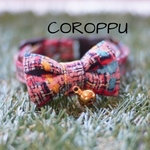 再販!ツイードプリント柄の猫ちゃん首輪