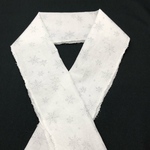 雪の結晶 半襟  白