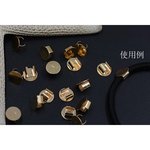 送料無料 40個 ヘアゴム用留め具 ゴムに付けるメタルパーツ 丸皿 平皿 8mm ゴールド【40ヶ】 M2828