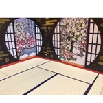 和室から見た雪景色背景のみ☆☆ドールハウス、アンティーク、ミニチュア、インテリアに(*^_^*)