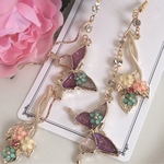 華、蝶、蔓·····アシメロングピアス(フックtype)