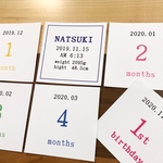 【月齢オーダー】月齢入りマンスリーカード①  アルバム整理 アルバスにも