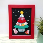 和のクリスマス  ちりめん押し絵フレーム