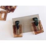 green × brown square pierce
