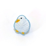 アヒル手刺繍ブローチ