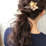 チューリップ＆パールヘアコーム