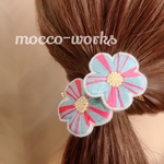 【再販60】刺繍のお花ヘアゴム   