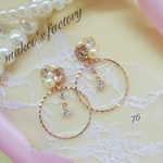 【76】美女と野獣 クラシック フープ モチーフ♡ピアス*イヤリング♡♡