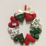 ハートいっぱいのクリスマスリース★直径 約15㎝