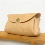 ヌメ床革のアコーディオンコインケース 