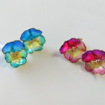 パンジーのピアス／イヤリング