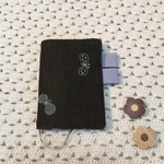ほぼ日手帳カバー オリジナルサイズ ミナペルホネン choucho ブラウンチェック ファブリック使用