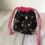 ミニ巾着  グリッターさくらんぼ