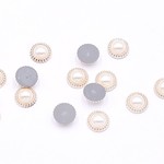 送料無料 40個  デコパーツ アクリルパーツ 丸型A パール貼り 11mm ホワイト A2009