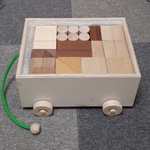 木のおもちゃ☆木製積み木（つみき）　箱付き