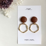 SALE!レザーとリングのピアス＆イヤリング
