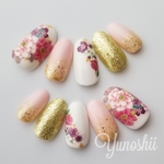 牡丹柄ネイルチップ 現品