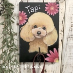 ペットの似顔絵リードフック1匹用