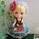 MB-057[ミディブライス ドイツ風民族衣装５点セット] アウトフィット Blythe outfit　よしえ屋