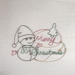 ワイヤーアート メリークリスマス 雪だるま ワイヤークラフト