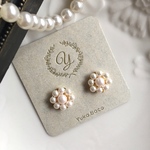 まとめ買いの方に♡パールのフラワーピアス／イヤリング