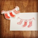 消しゴムはんこ*クリスマスブーツのオーナメント