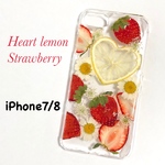 ハートレモンといちごのiPhone7.8ケース