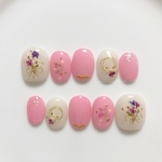 ふんわり♡押し花ネイル