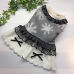 フリースワンピース＊雪の結晶柄