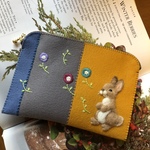 🐰felt  de patchworkウサギのポーチ🐰